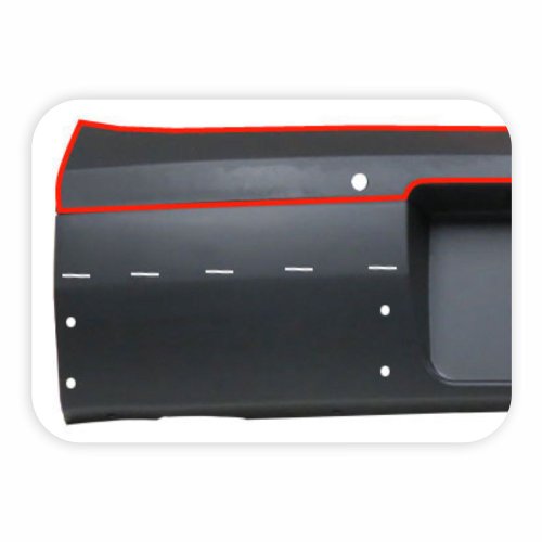 Parachoque Vw Saveiro G5 Cross 2009 Até 2013 Saveiro G6 Cross 2013 Até 2016 Traseiro Central Preto Liso parcial Texturizado Com Furo para Sensor com Furo Moldura
