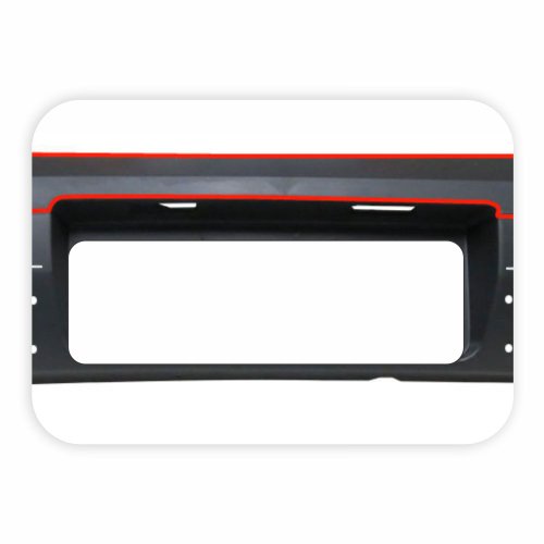Parachoque Vw Saveiro G5 Cross 2009 Até 2013 Saveiro G6 Cross 2013 Até 2016 Traseiro Central Preto Liso parcial Texturizado Com Furo para Sensor com Furo Moldura