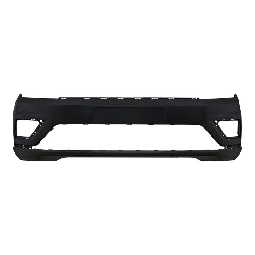 Para-Choque Volkswagen Saveiro G7 2017 2018 2019 2020 2021 2022 Dianteiro Preto Liso Com Furo Milha
