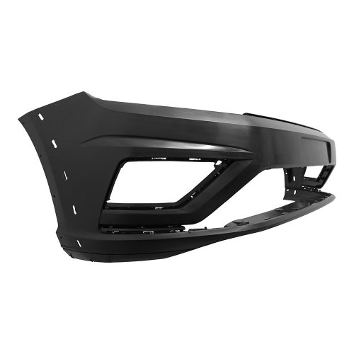 Para-Choque Volkswagen Saveiro G7 2017 2018 2019 2020 2021 2022 Dianteiro Preto Liso Com Furo Milha
