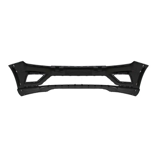 Para-Choque Volkswagen Saveiro G7 2017 2018 2019 2020 2021 2022 Dianteiro Preto Liso Com Furo Milha