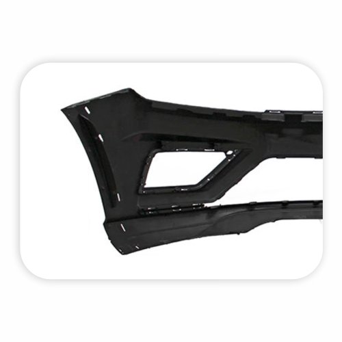 Para-Choque Volkswagen Saveiro G7 2017 2018 2019 2020 2021 2022 Dianteiro Preto Liso Com Furo Milha