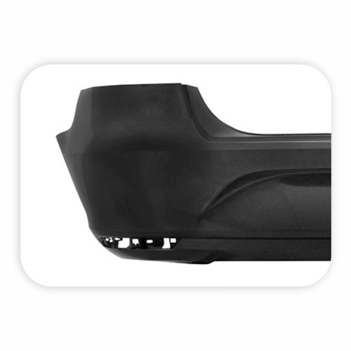 Parachoque Vw Voyage G6 G7 G8 2013 Até 2022 Traseiro Preto Liso com Furo para Refletor