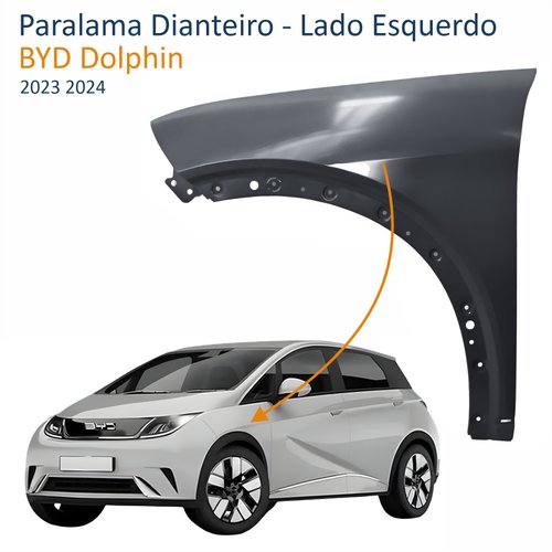 Paralama Dianteiro BYD Dolphin 2023 2024 Lado Esquerdo Motorista
