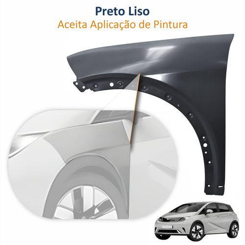 Paralama Dianteiro BYD Dolphin 2023 2024 Lado Esquerdo Motorista