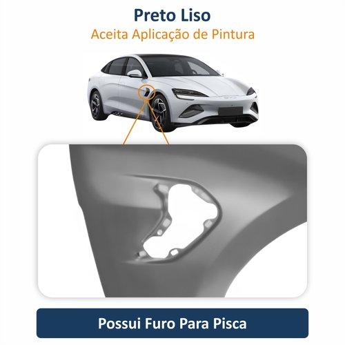 Paralama Dianteiro BYD Seal 2023 Até 2025 Lado Direito Passageiro
