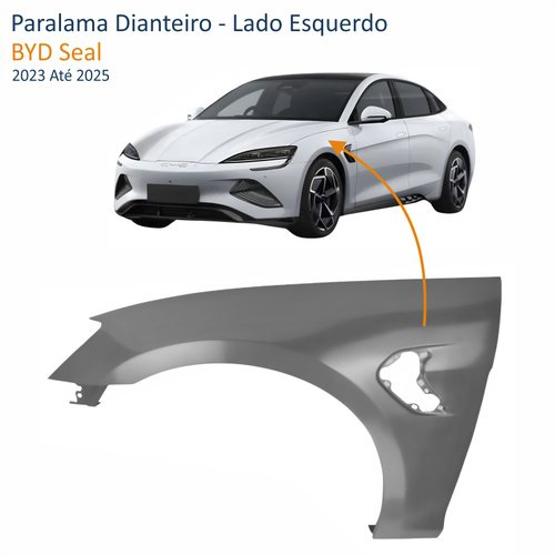 Paralama Dianteiro BYD Seal 2023 Até 2025 Lado Esquerdo Motorista