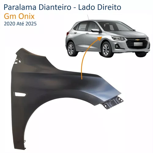 Paralama Dianteiro Gm Onix 2020 Até 2025 Lado Direito Passageiro