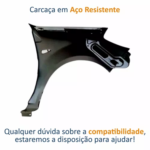 Paralama Dianteiro Renault Sandero 2008 até 2013 Lado Esquerdo Motorista