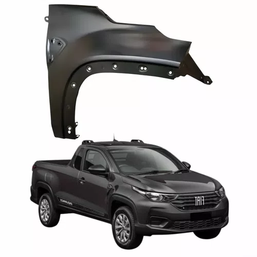 Paralama Fiat Strada 2020 Até 2024 Lado Direito Passageiro
