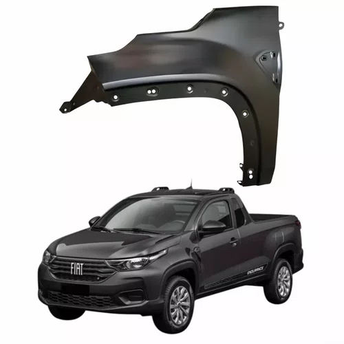 Paralama Fiat Strada 2020 Até 2024 Lado Esquerdo Motorista