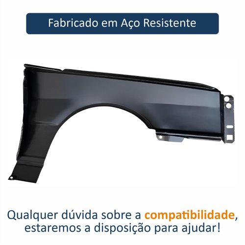 Paralama Fiat Uno 1984 até 2003 Sem furo Lado Esquerdo Motorista