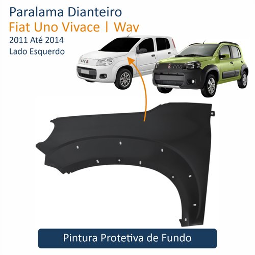 Paralama Fiat Uno Vivace Way 2011 Até 2014 Lado Esquerdo Motorista