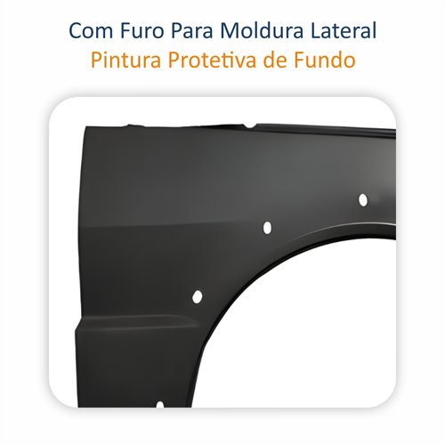 Paralama Fiat Uno Way 2005 Até 2015 Com Furo Lado Direito Passageiro