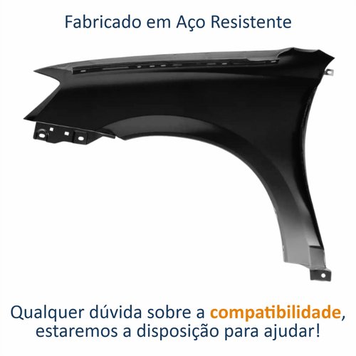 Para-Lama Chevrolet Classic 2011 2012 2013 2014 2015 2016 Sem Furo Lado Direito Passageiro
