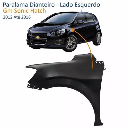 Paralama Gm Sonic Hatch 2012 Até 2016 Lado Esquerdo Motorista