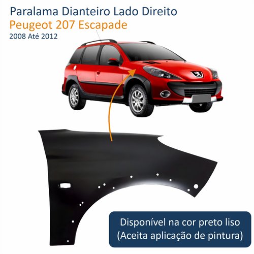 Paralama Peugeot 207 Escapade 2008 Até 2012 Lado Direito Passageiro