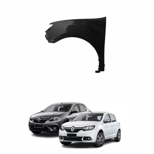 Paralama Renault Logan Sandero 2014 2015 2016 2017 2018 2019 2020 2021 2022 2023 Lado Esquerdo Motorista