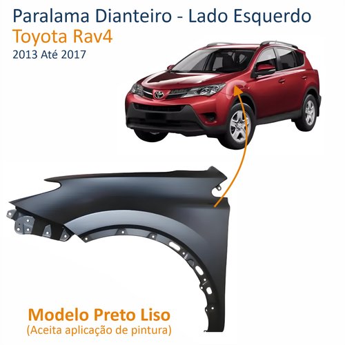 Paralama Toyota Rav4 2013 Até 2017 Lado Esquerdo Motorista