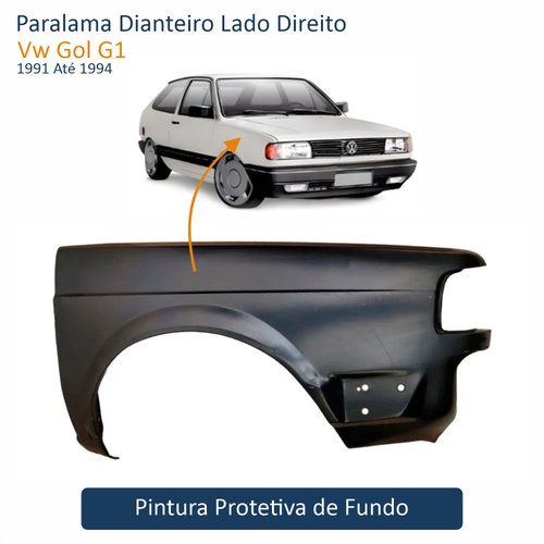 Paralama Vw Gol G1 1991 Até 1994 Lado Direito Passageiro