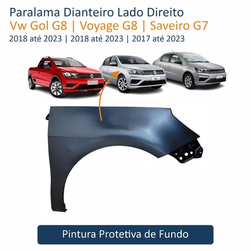 Paralama Vw Gol Voyage G8 2018 Até 2023 Saveiro G7 2017 Até 2023 Lado Direito Passageiro