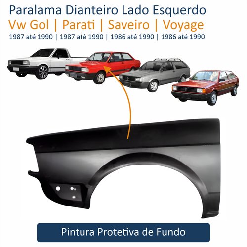 Paralama Vw Gol Voyage Parati Saveiro 1986 Até 1990 Lado Esquerdo Motorista