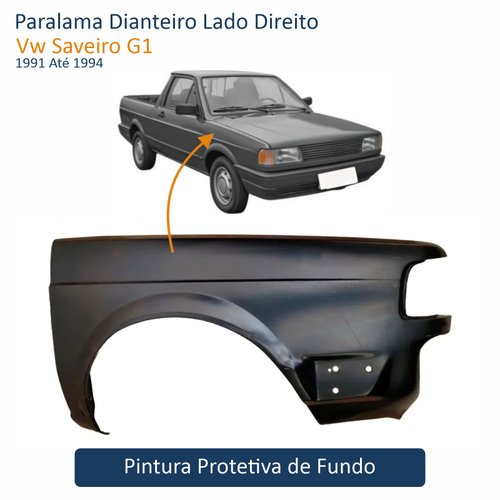 Paralama Vw Saveiro G1 1991 Até 1994 Lado Direito Passageiro