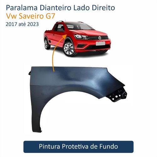 Paralama Vw Saveiro G7 2017 Até 2023 Lado Direito Passageiro