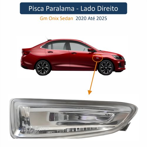Pisca Paralama Gm Onix Sedan 2020 Até 2025 Lado Direito Passageiro Produto Original