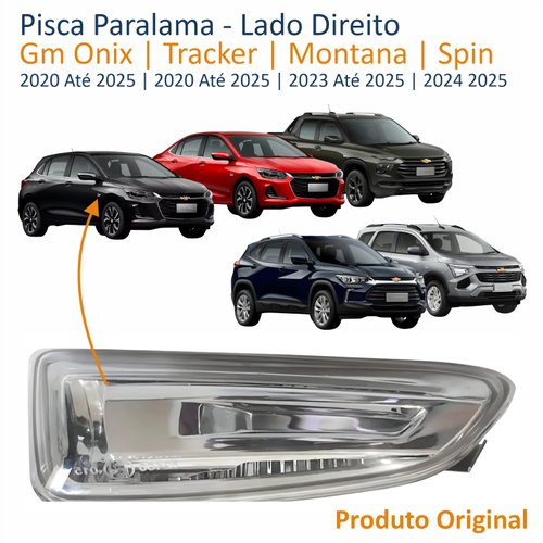 Pisca Paralama Gm Onix Tracker 2020 Até 2025 Montana 2023 Até 2025 Spin 2024 2025 Lado Direito Passageiro Produto Original