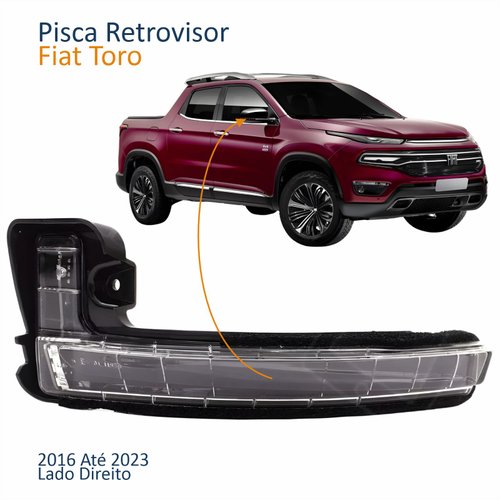 Pisca Retrovisor Fiat Toro 2016 Até 2023 Lado Direito Passageiro