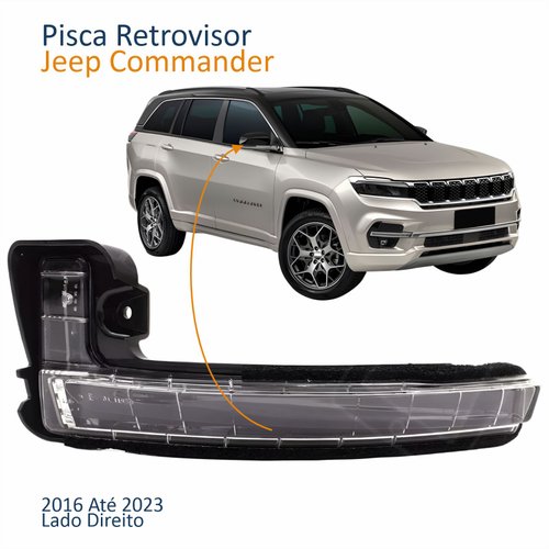 Pisca Retrovisor Jeep Commander 2016 Até 2023 Lado Direito Passageiro
