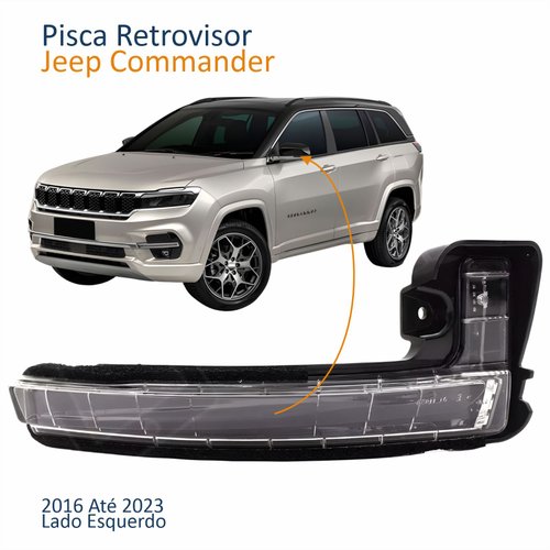 Pisca Retrovisor Jeep Commander 2016 Até 2023 Lado Esquerdo Motorista