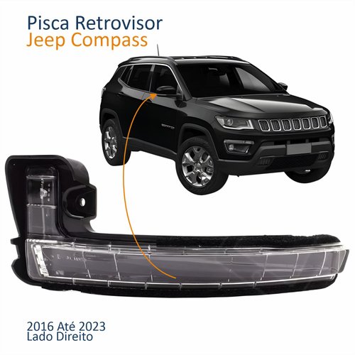 Pisca Retrovisor Jeep Compass 2016 Até 2023 Lado Direito Passageiro