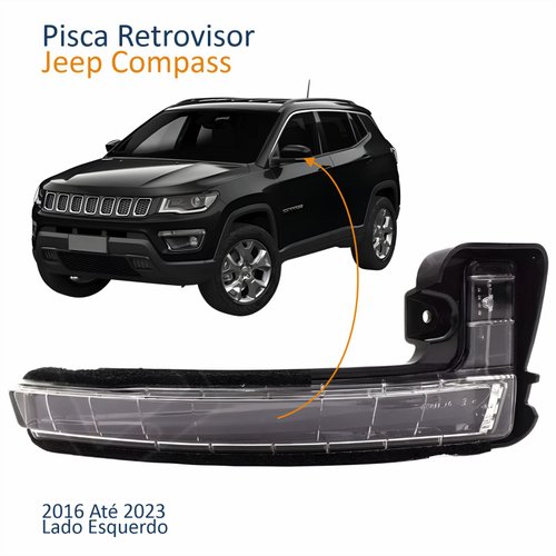 Pisca Retrovisor Jeep Compass 2016 Até 2023 Lado Esquerdo Motorista