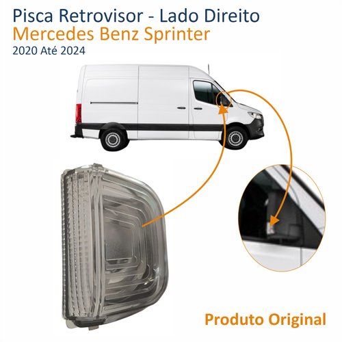 Pisca Retrovisor Mercedes Benz Sprinter 2020 Até 2024 Lado Direito Passageiro Produto Original