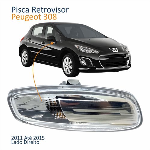 Pisca Retrovisor Peugeot 308 2011 2012 2013 2014 2015 Lado Direito Passageiro