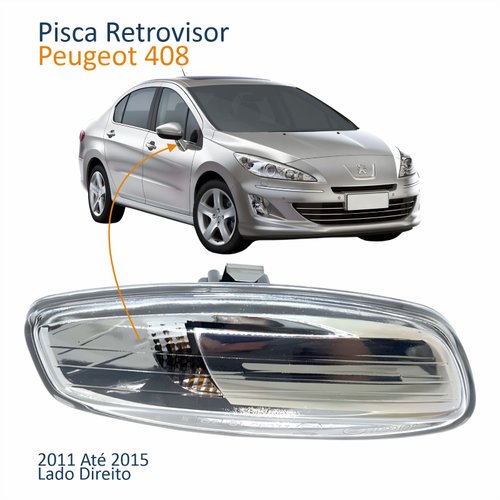 Pisca Retrovisor Peugeot 408 2011 2012 2013 2014 2015 Lado Direito Passageiro