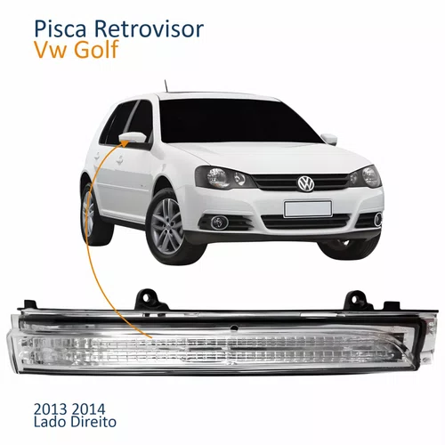 Pisca Retrovisor Vw Golf 2013 2014 Lado Direito Passageiro