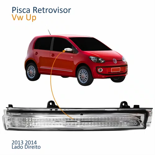 Pisca Retrovisor Vw Up 2013 2014 Lado Direito Passageiro