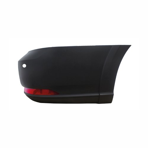 Ponteira do Parachoque Vw Saveiro G7 2017 Até 2022 Traseiro Lado Direito Preto Liso parcial Texturizado com Furo Refletor com Furo para Sensor