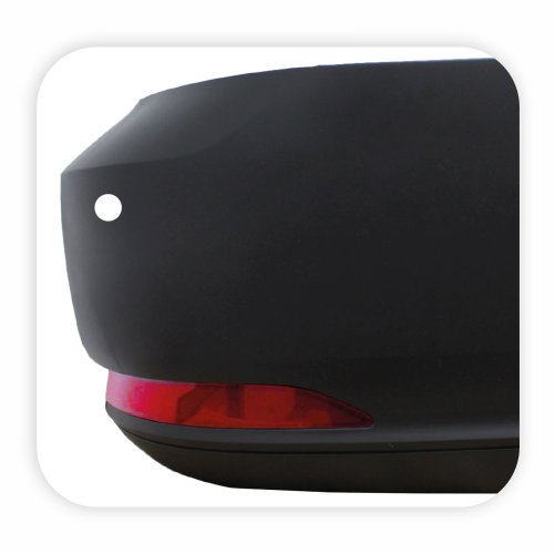 Ponteira do Parachoque Vw Saveiro G7 2017 Até 2022 Traseiro Lado Direito Preto Liso parcial Texturizado com Furo Refletor com Furo para Sensor