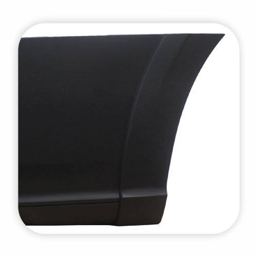 Ponteira do Parachoque Vw Saveiro G7 2017 Até 2022 Traseiro Lado Direito Preto Liso parcial Texturizado com Furo Refletor com Furo para Sensor