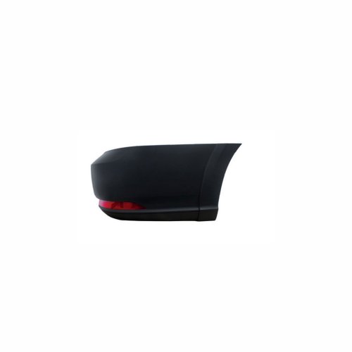 Ponteira do Parachoque Vw Saveiro G7 2017 Até 2022 Traseiro Lado Direito Preto Liso parcial Texturizado com Furo Refletor sem Furo para Sensor