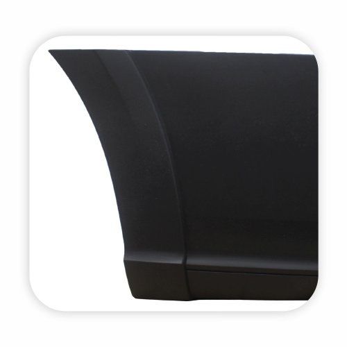 Ponteira do Parachoque Vw Saveiro G7 2017 Até 2022 Traseiro Lado Esquerdo Preto Liso parcial Texturizado com Furo Refletor Com Furo para Sensor