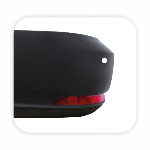 Ponteira do Parachoque Vw Saveiro Robust G7 2017 Até 2022 Traseiro Lado Esquerdo Preto Texturizado com Refletor com Furo para Sensor