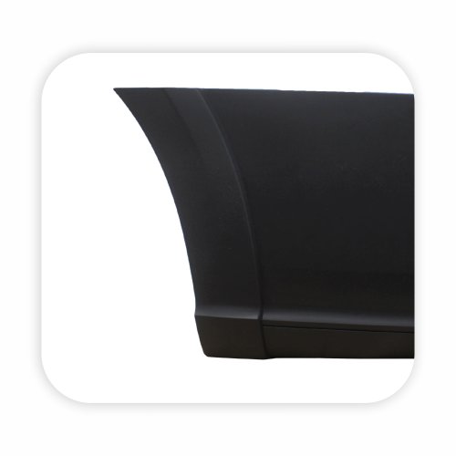 Ponteira do Parachoque Vw Saveiro Robust G7 2017 Até 2022 Traseiro Lado Esquerdo Preto Texturizado com Refletor com Furo para Sensor