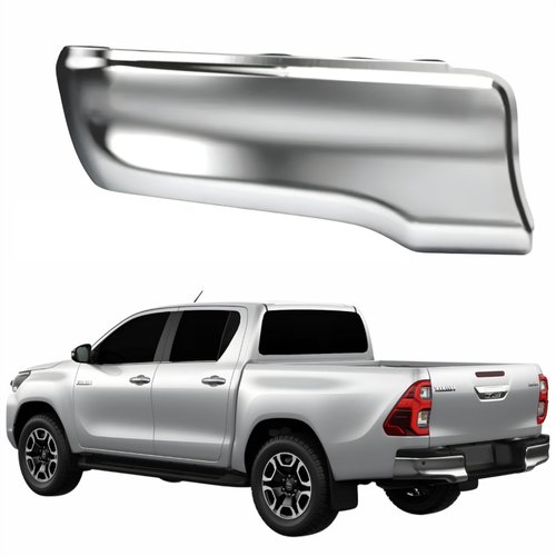Ponteira Parachoque Traseiro Toyota Hilux 2016 Até 2023 Cromado Original FPI Lado Esquerdo Motorista
