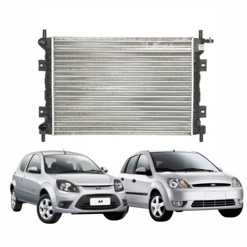 Radiador Ford Fiesta Courier 1999 Até 2007 Sem Ar Condicionado Mecânico Ford Ka 2008 Até 2014 Sem Ar Condicionado Mecânico