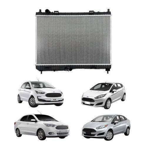 Radiador Ford New Fiesta  2014 2015 2016 2017 2018 2019 Ford Ka 2014 2015 2016 2017 2018 2019 Com Ar Condicionado Automático E Mecânico
